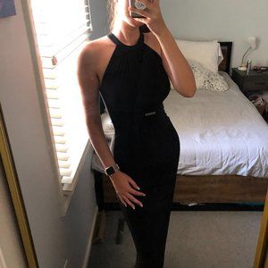 F21 Floor Length Black Dress